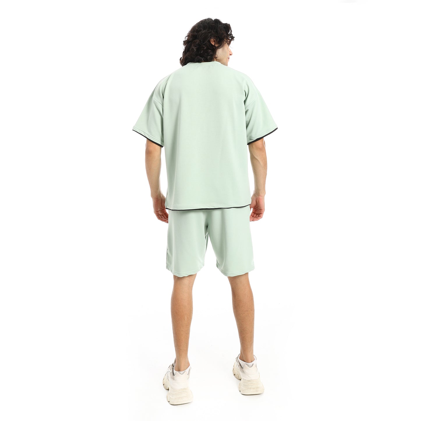 Slip On Printed T Shirt and Shorts Set