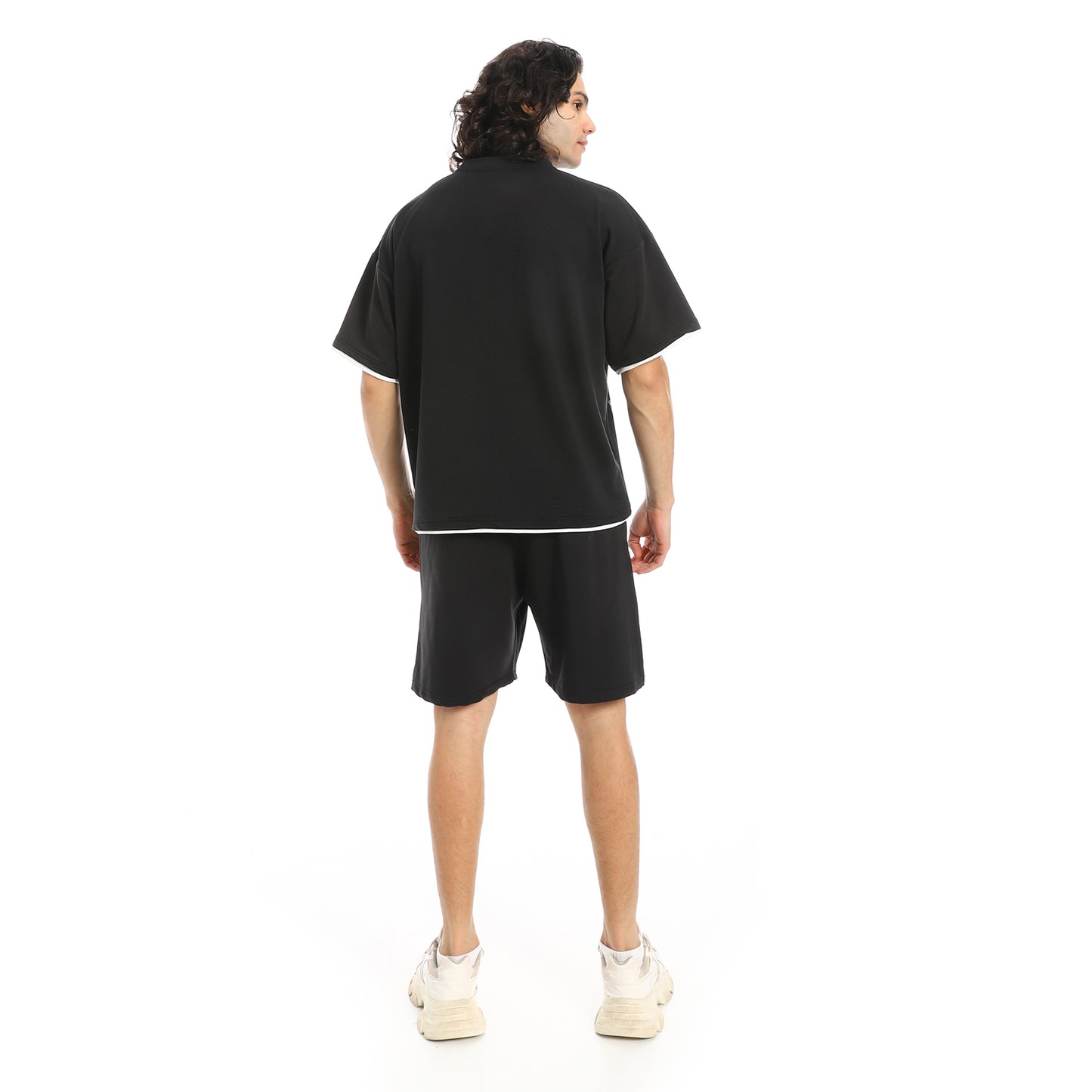 Slip On Printed T Shirt and Shorts Set