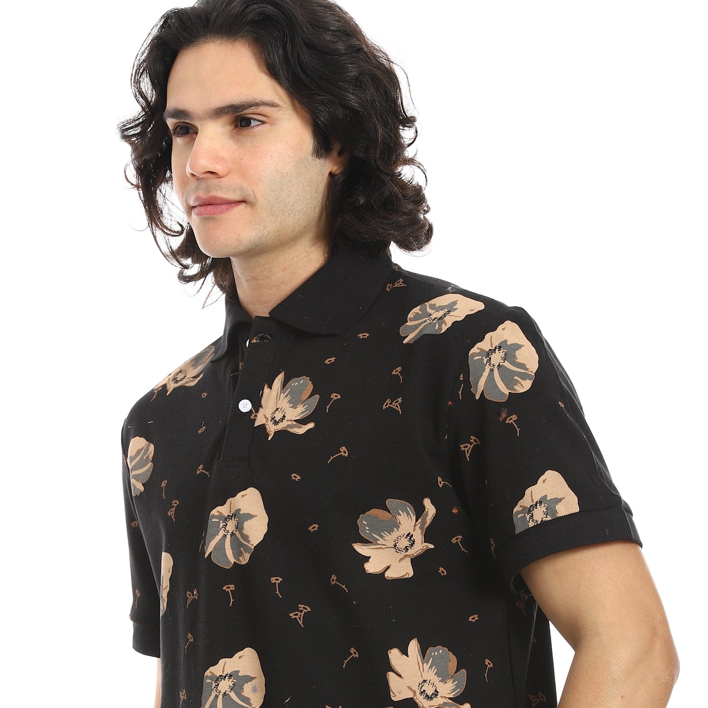 Self Pattern Regular Fit Polo Shirt