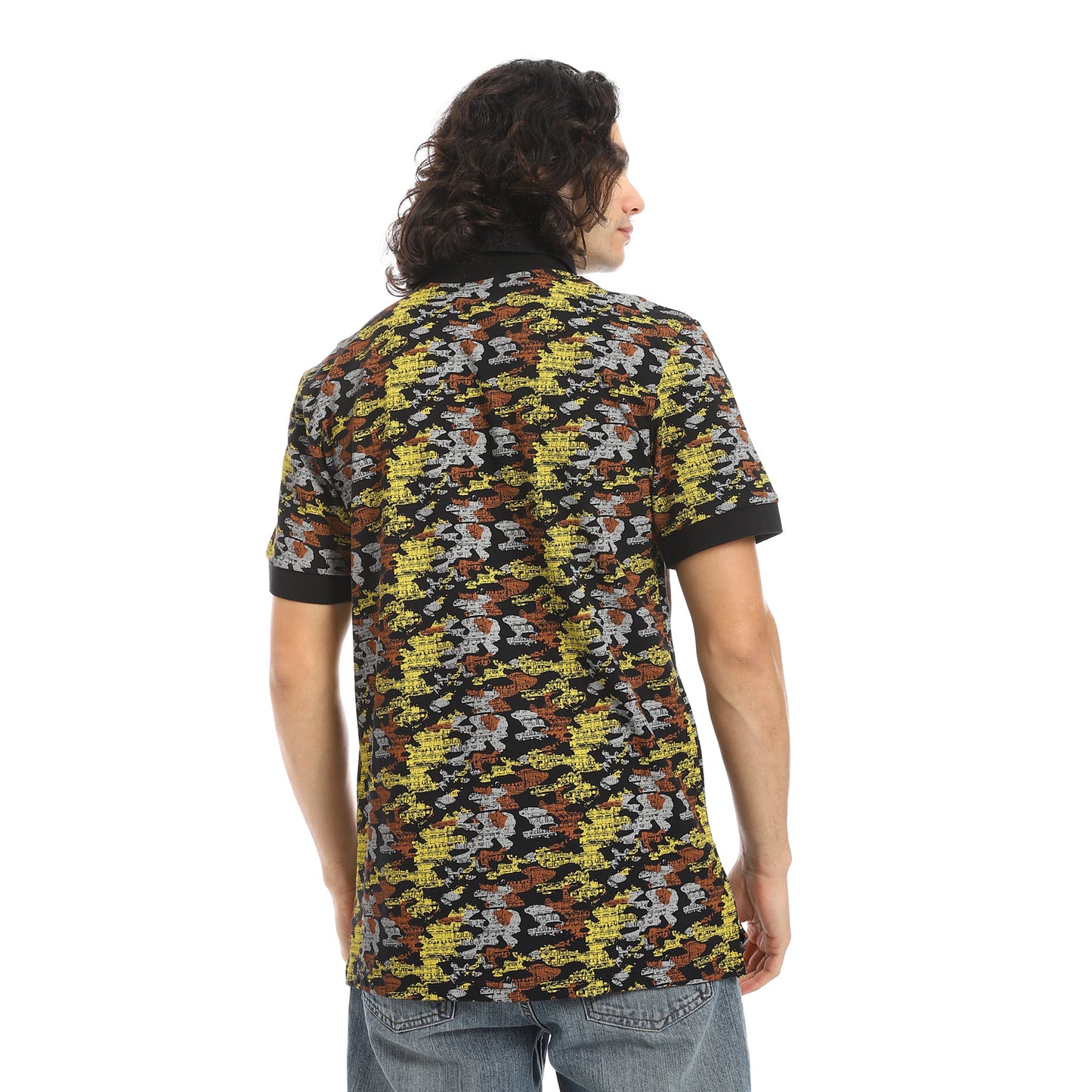 Self Pattern Regular Fit Polo Shirt