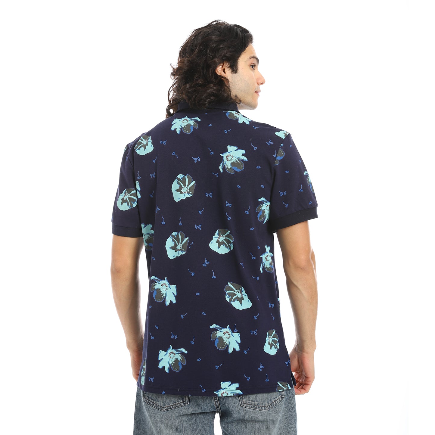 Self Pattern Regular Fit Polo Shirt