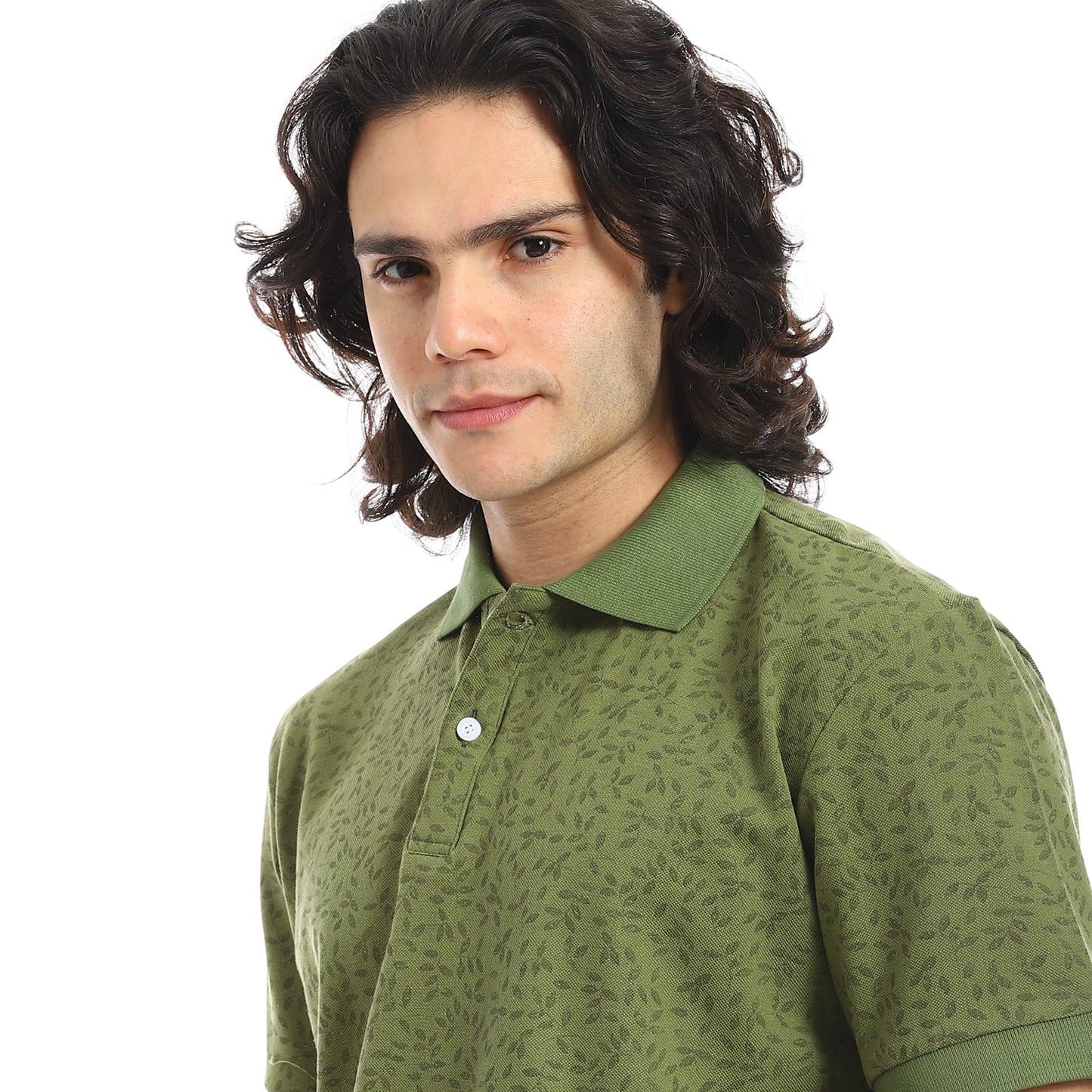 Self Pattern Regular Fit Polo Shirt