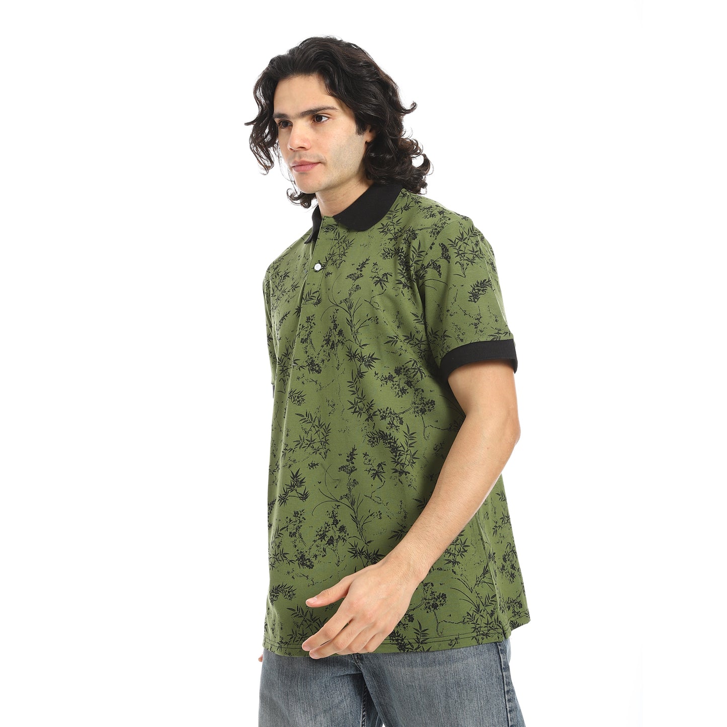 Self Pattern Regular Fit Polo Shirt