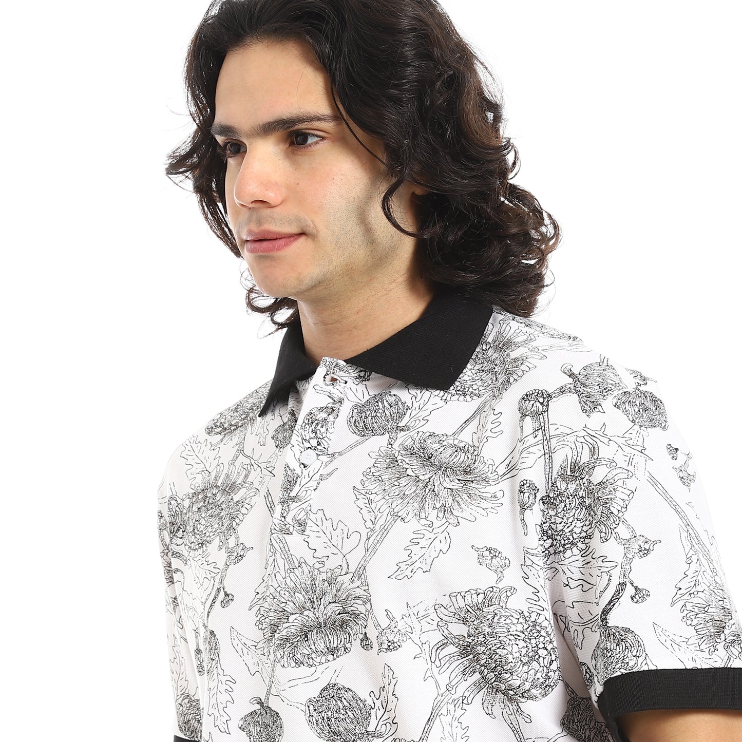 Self Pattern Regular Fit Polo Shirt