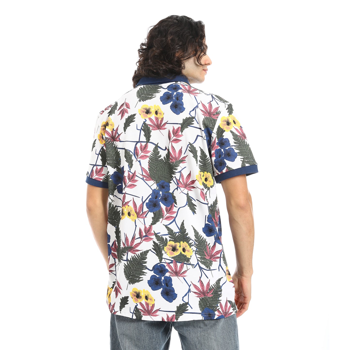 Self Pattern Regular Fit Polo Shirt
