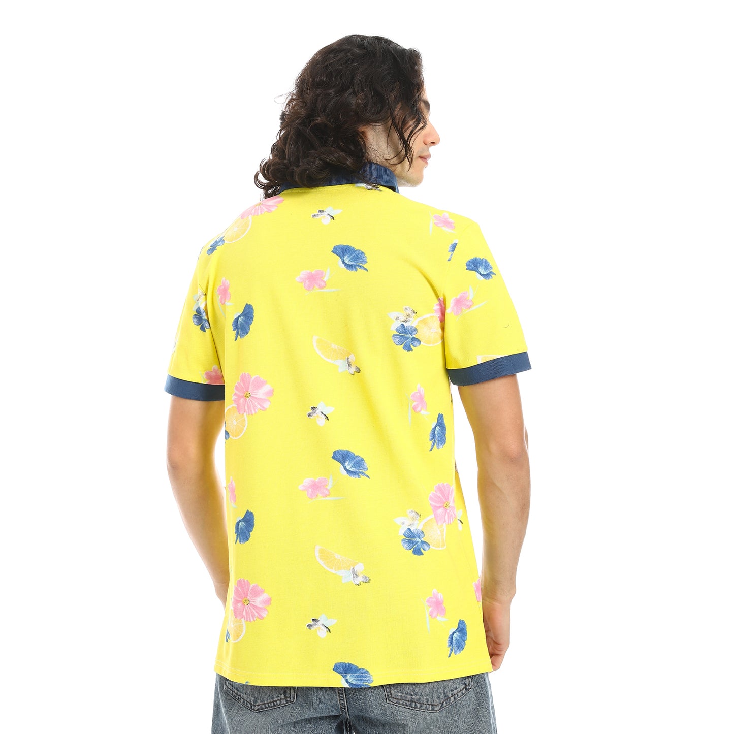 Self Pattern Regular Fit Polo Shirt