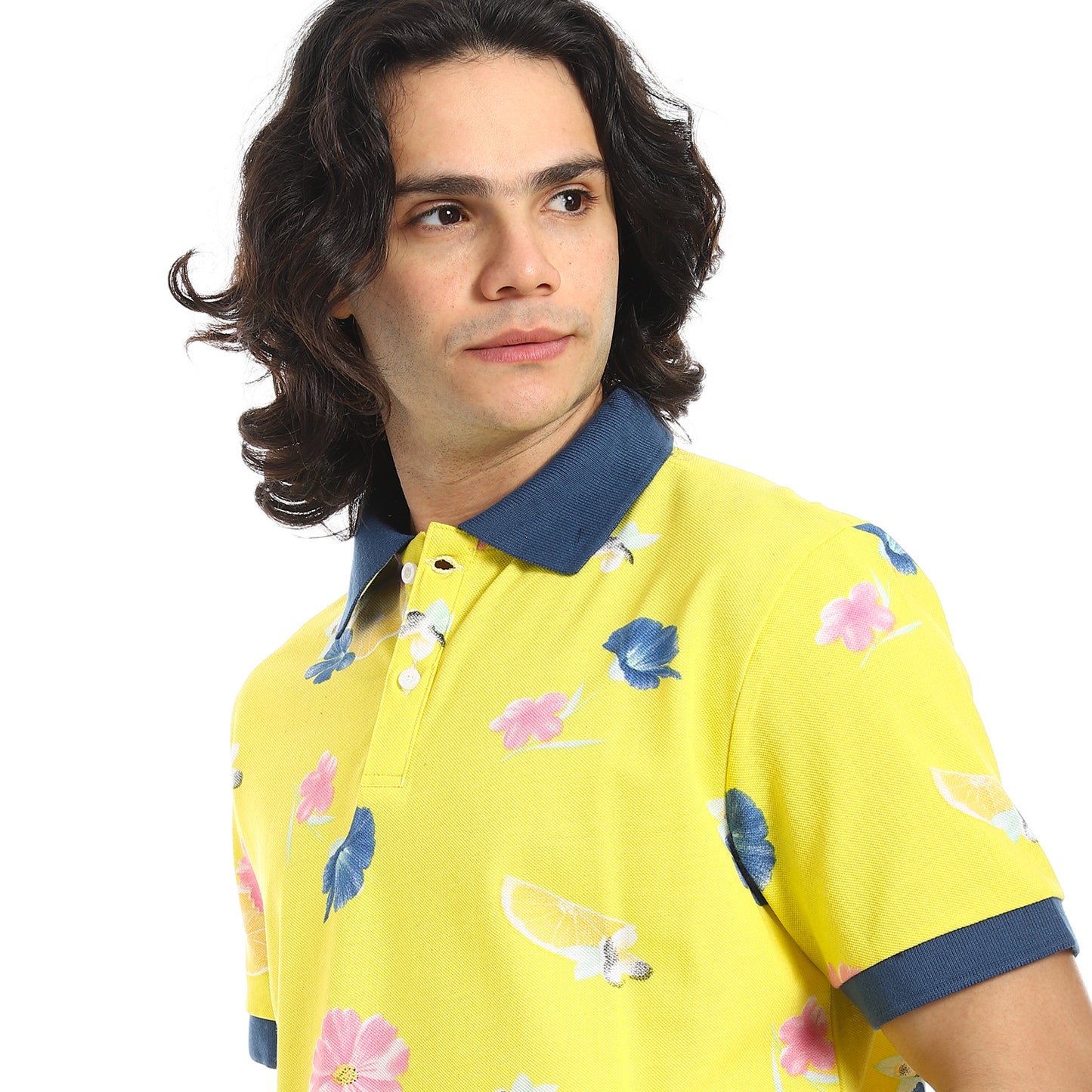 Self Pattern Regular Fit Polo Shirt