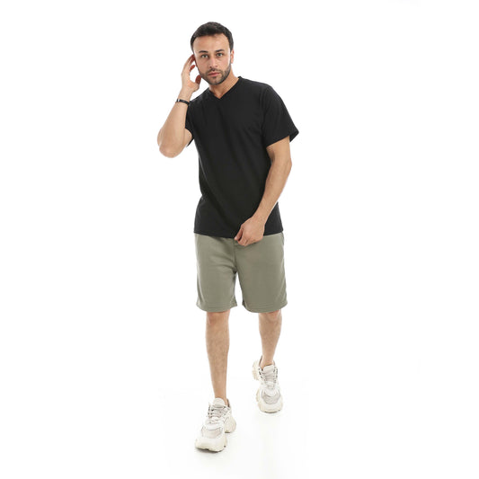 Off Cliff Pajamas V Round with Biscuit Shorts Men