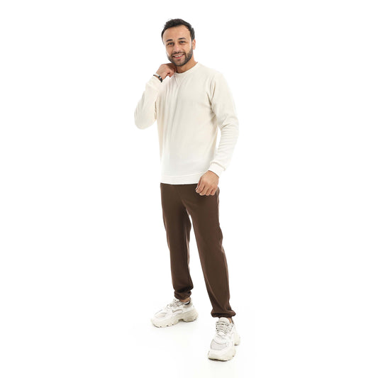 Red Circle Falafel Round Neck Pajamas + trikoh Pants men
