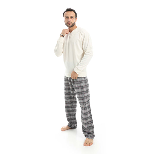 Falafel V Neck Pajamas with Karwa Pants