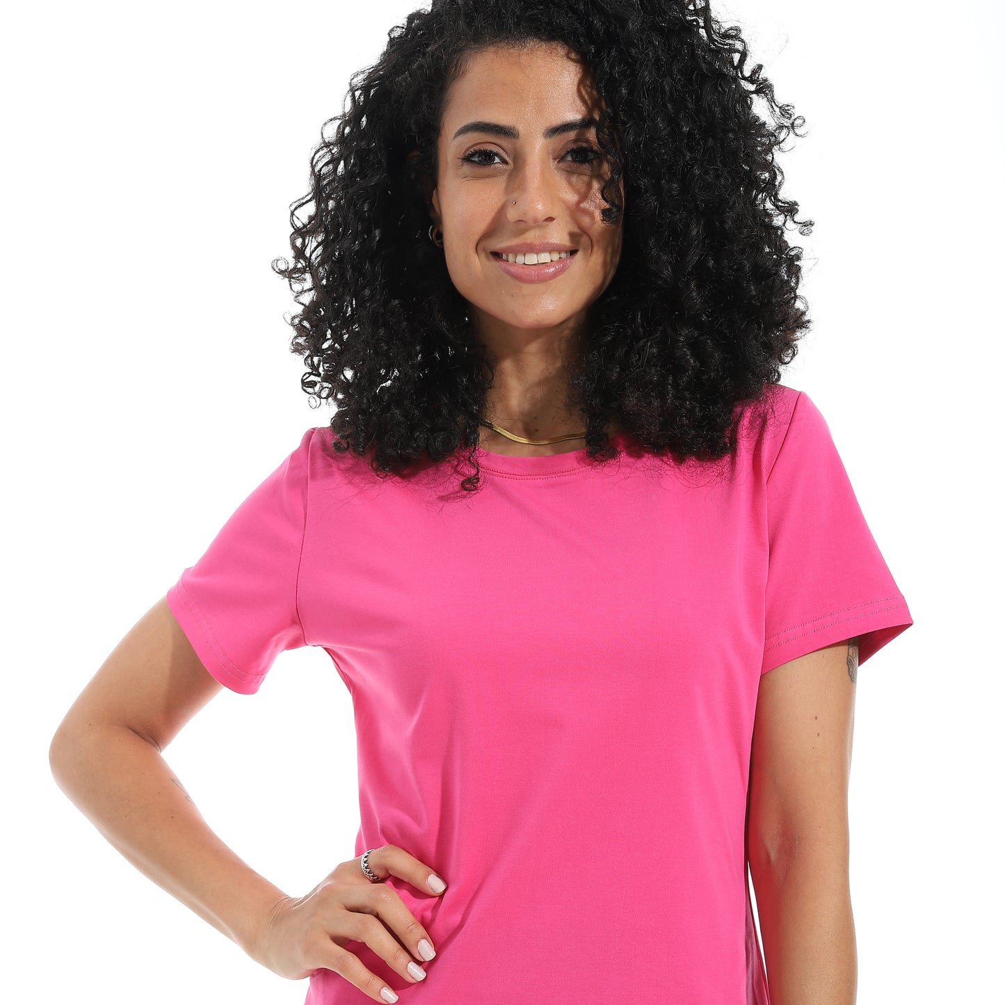 Xtcy Single Lycra Half Sleeve Crew Neck women