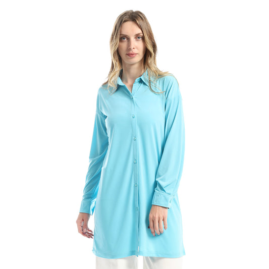 Plain Buttoned Down Long Shirt