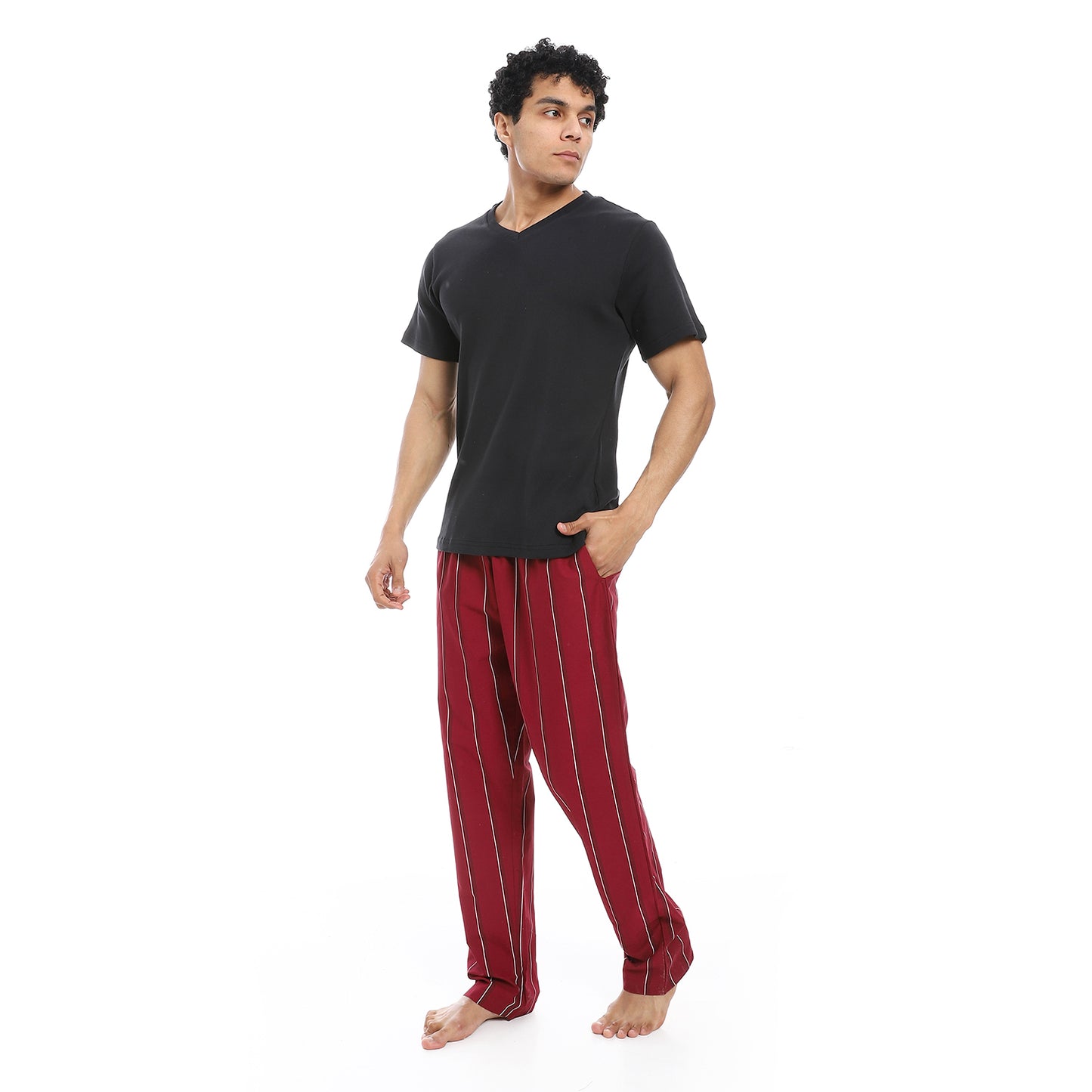 v neck pajama with pants