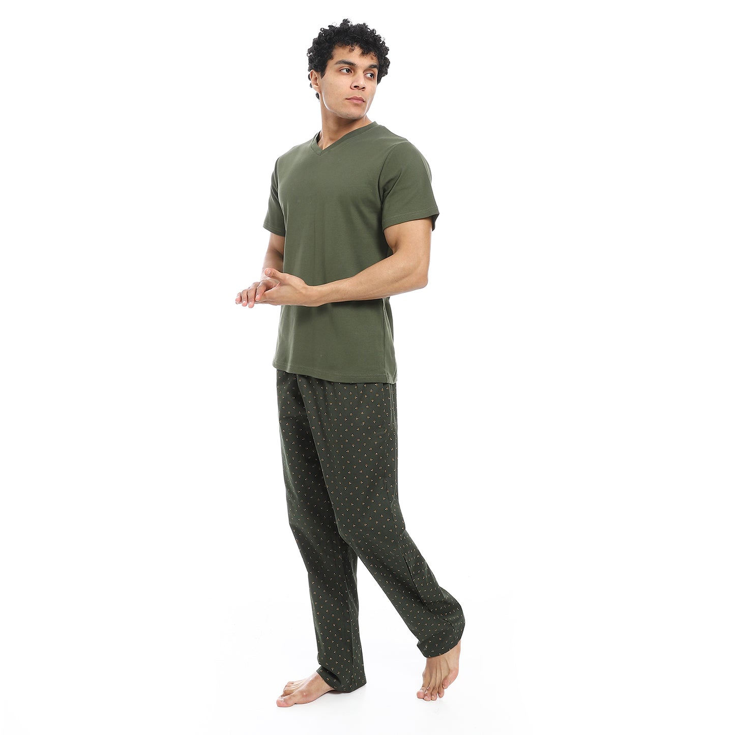 v neck pajama with pants