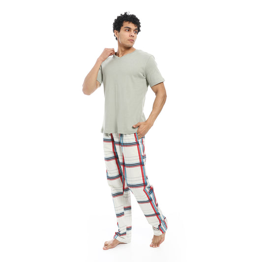 v neck pajama with pants