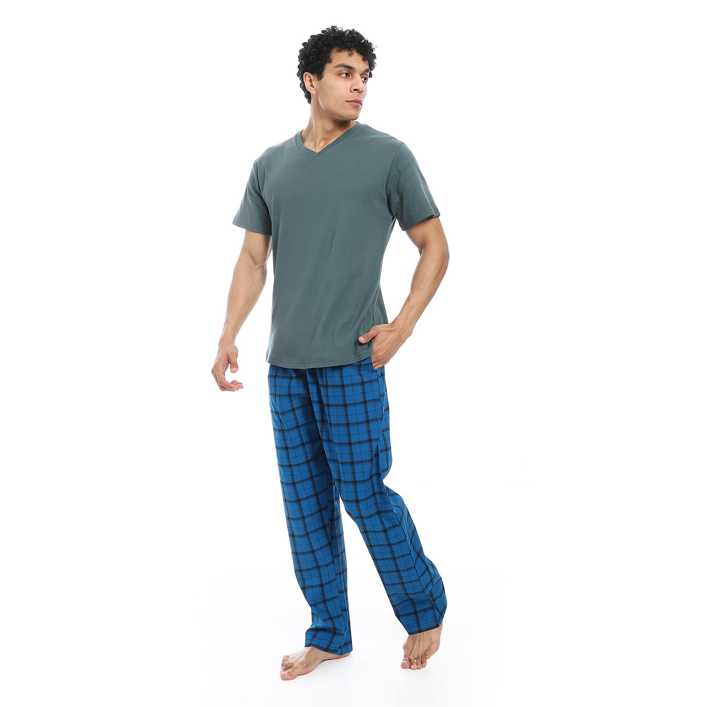 v neck pajama with pants