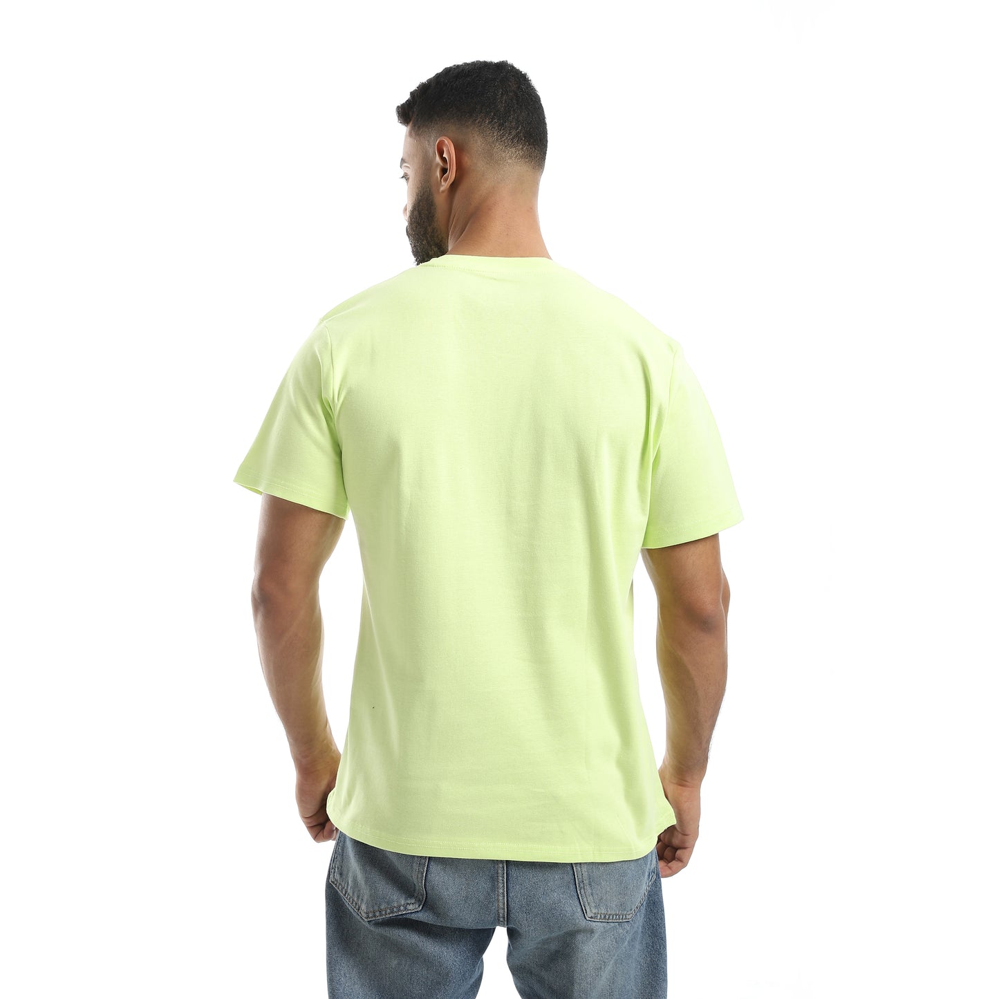 Basic Half Sleeves V- Neck Collar Plain T-Shirt