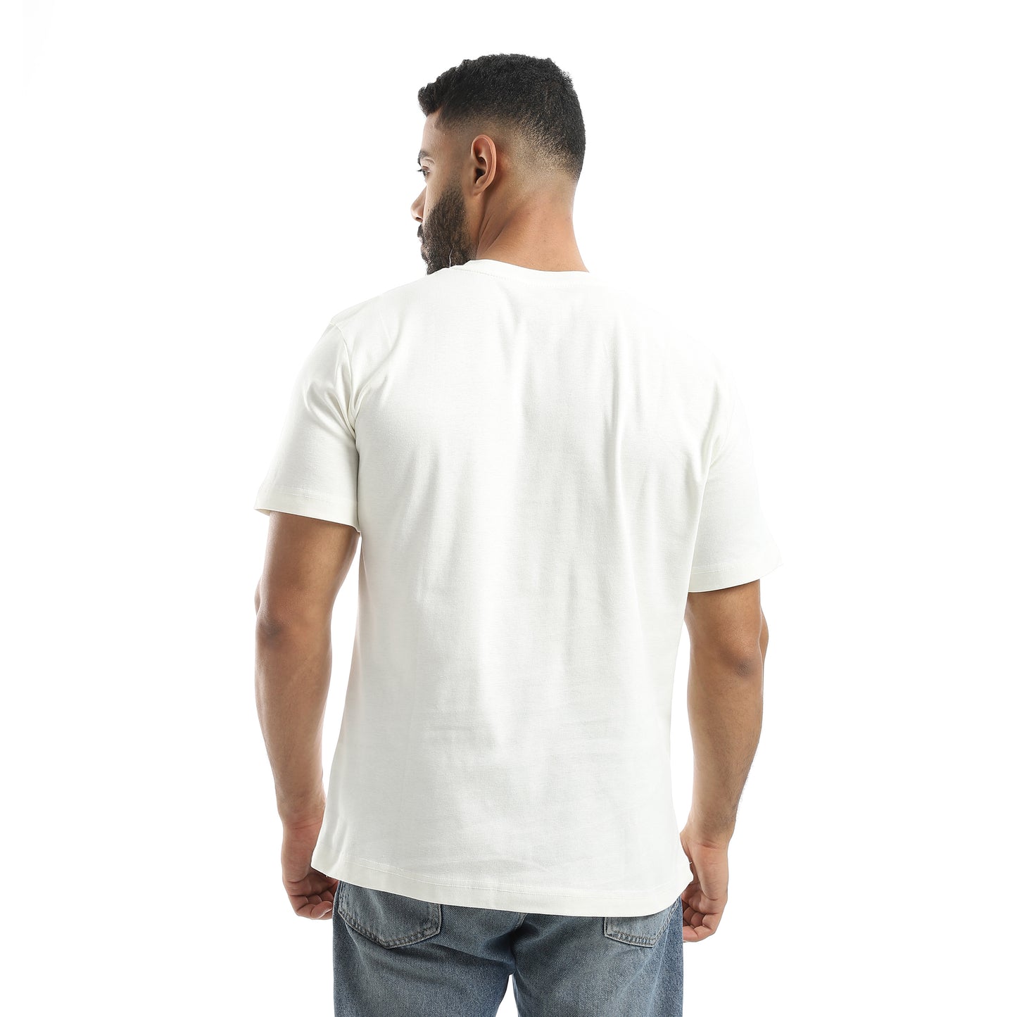 Basic Half Sleeves V- Neck Collar Plain T-Shirt