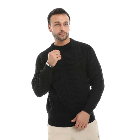 Red Circle Wool Pullover Men
