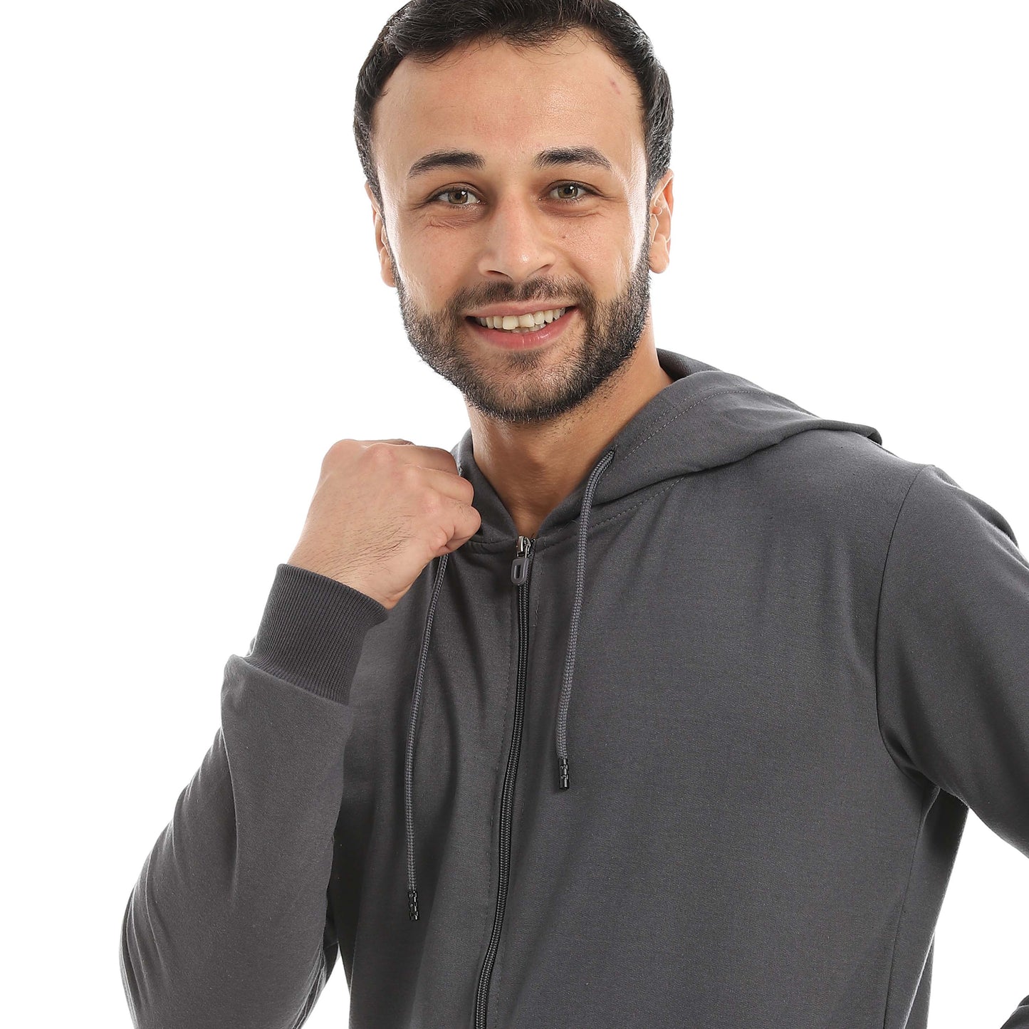 Red Circle Sweatshirt Hoodie + Zipper men