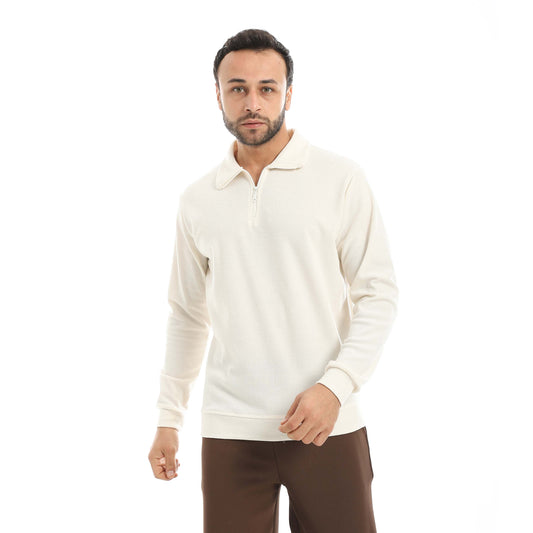 Red Circle SweatShirt Flavil Half Zipper men