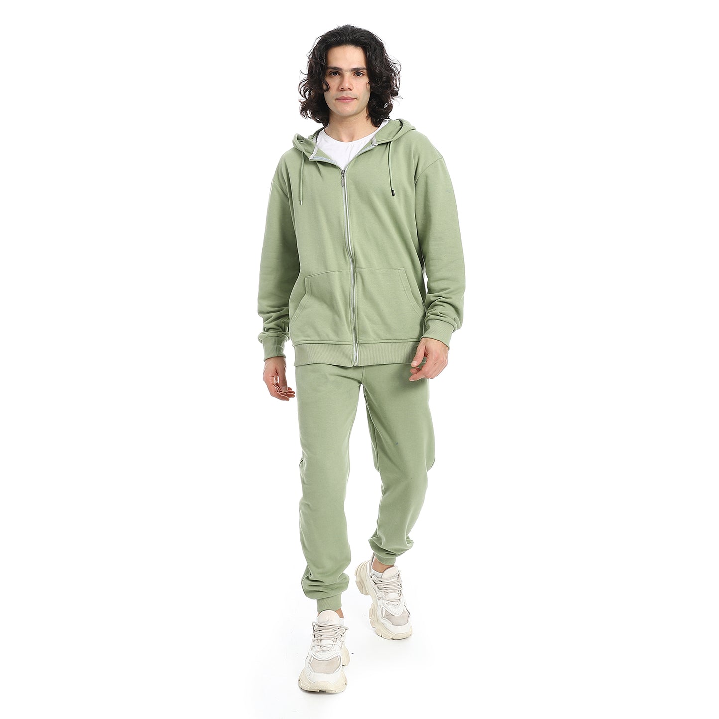 Summer Melton Winter Orange Zipper Hooded Sweatshirt