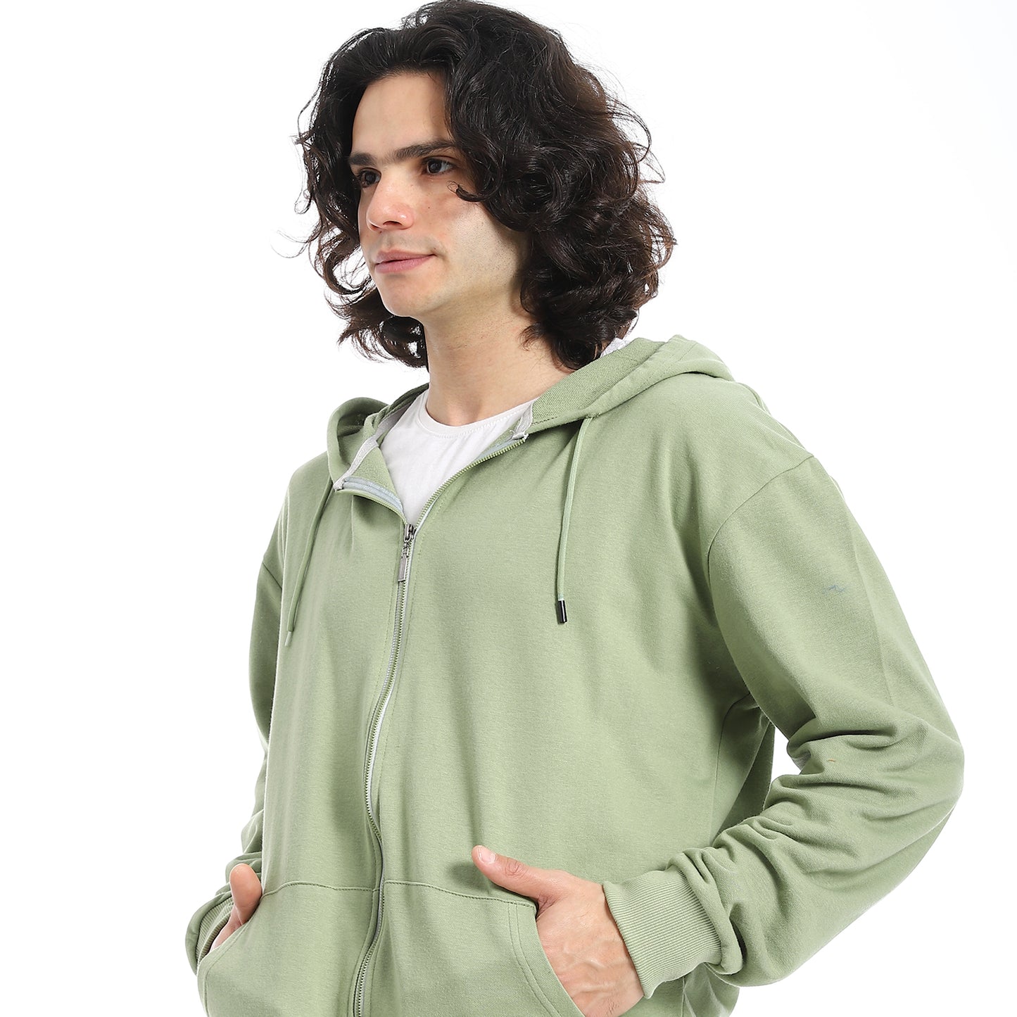 Summer Melton Winter Orange Zipper Hooded Sweatshirt