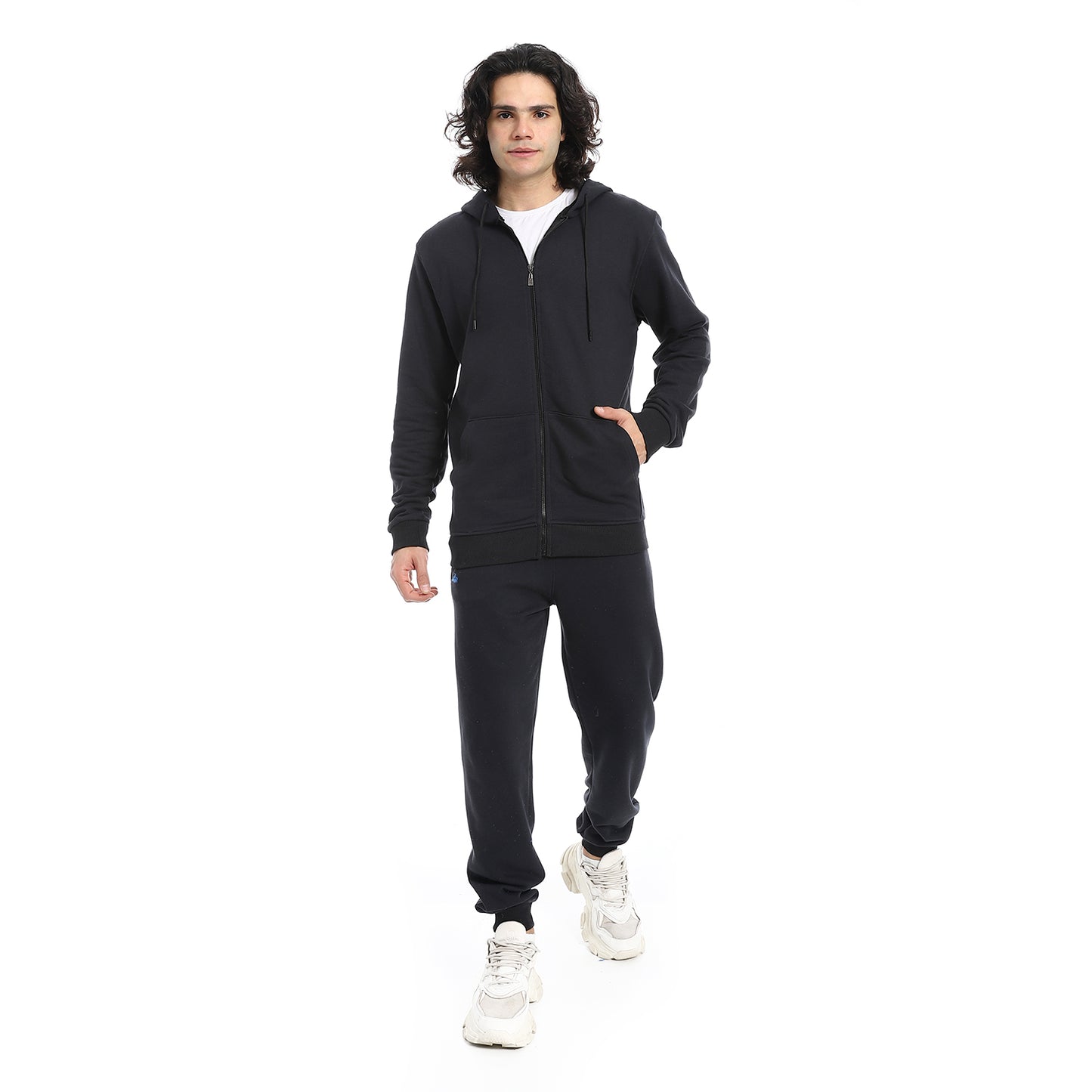 Summer Melton Winter Orange Zipper Hooded Sweatshirt