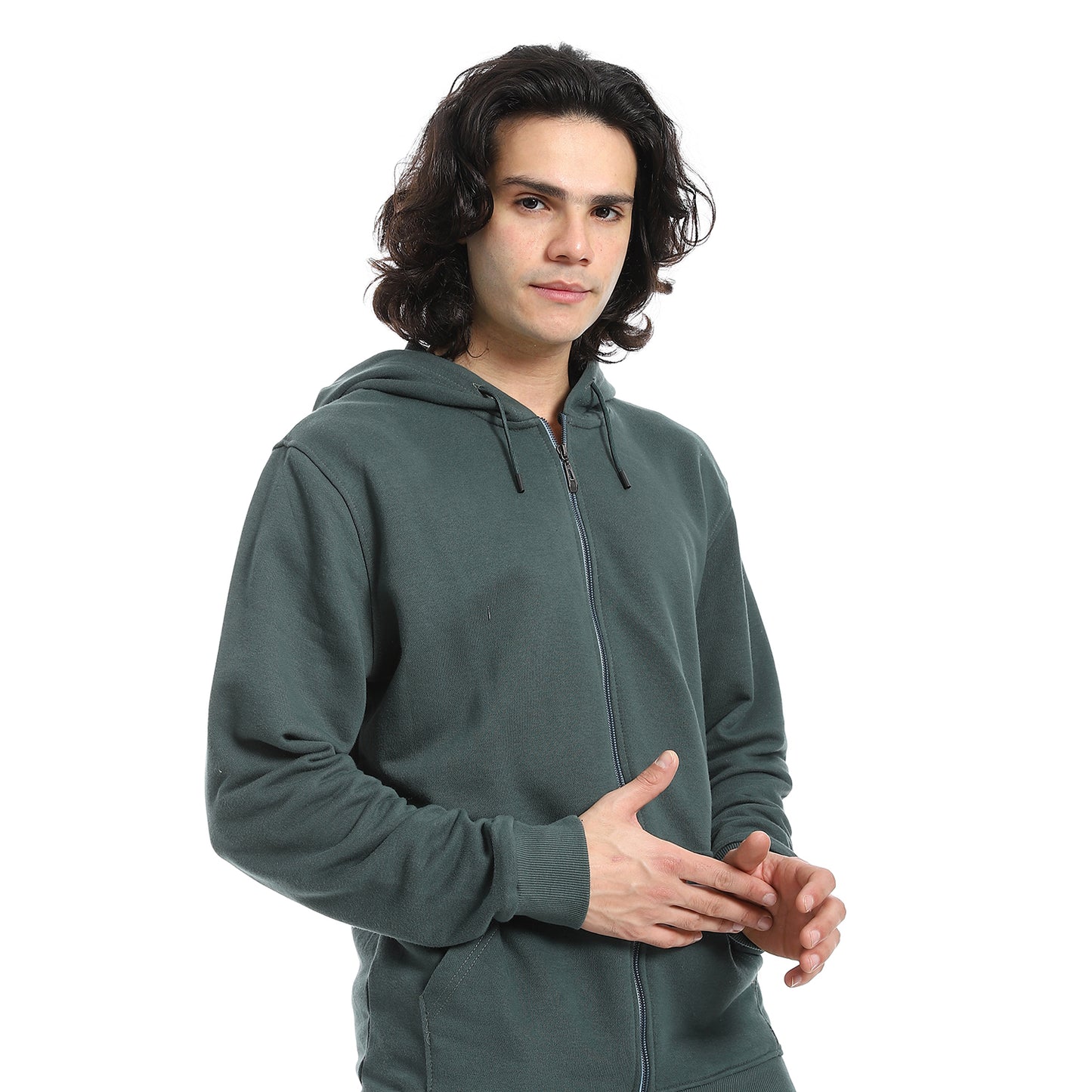 Summer Melton Winter Orange Zipper Hooded Sweatshirt