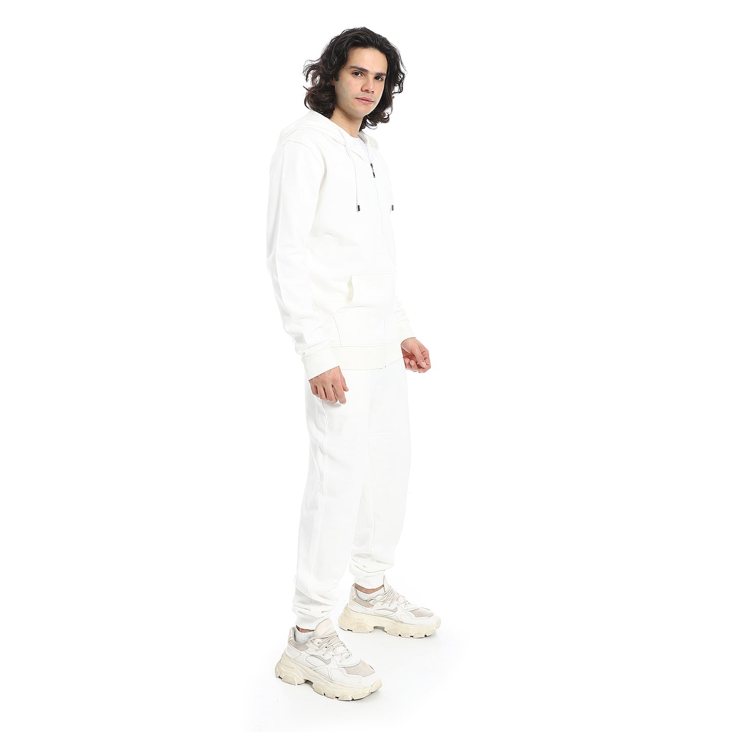 Summer Melton Winter Orange Zipper Hooded Sweatshirt