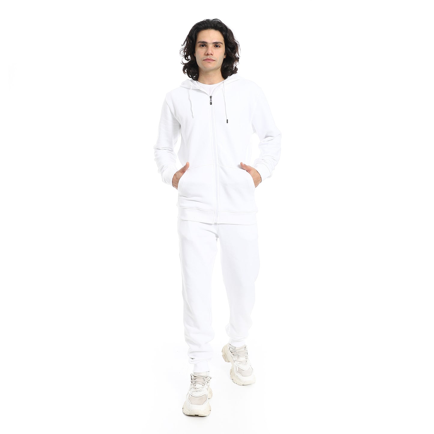 Summer Melton Winter Orange Zipper Hooded Sweatshirt