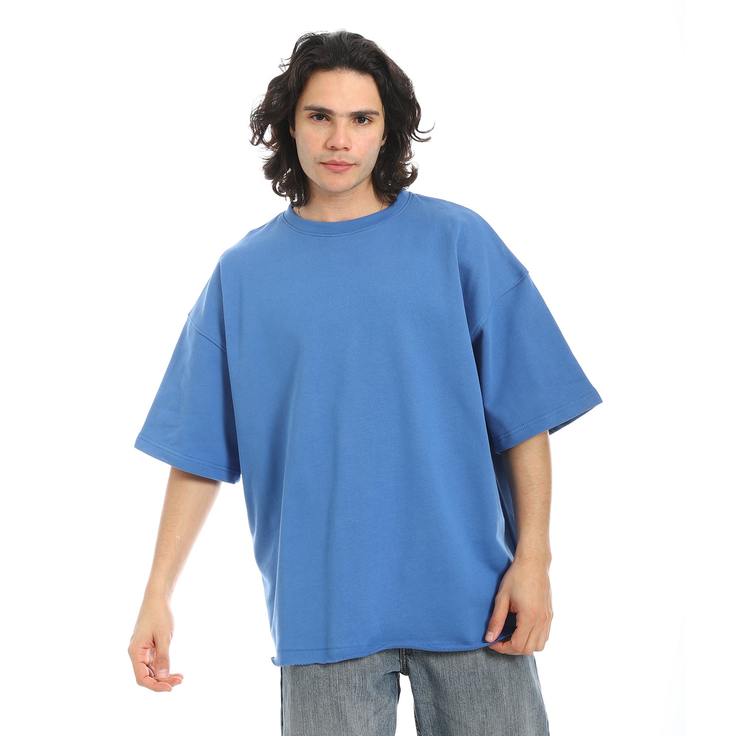 Oversized T-shirt, round neck, on the eagle, Orly