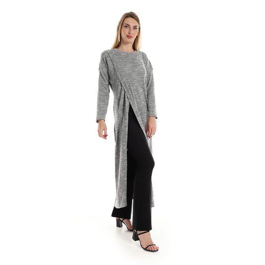 Jamila Women Long Sleeves Tunic With Decorated Sided Buttons