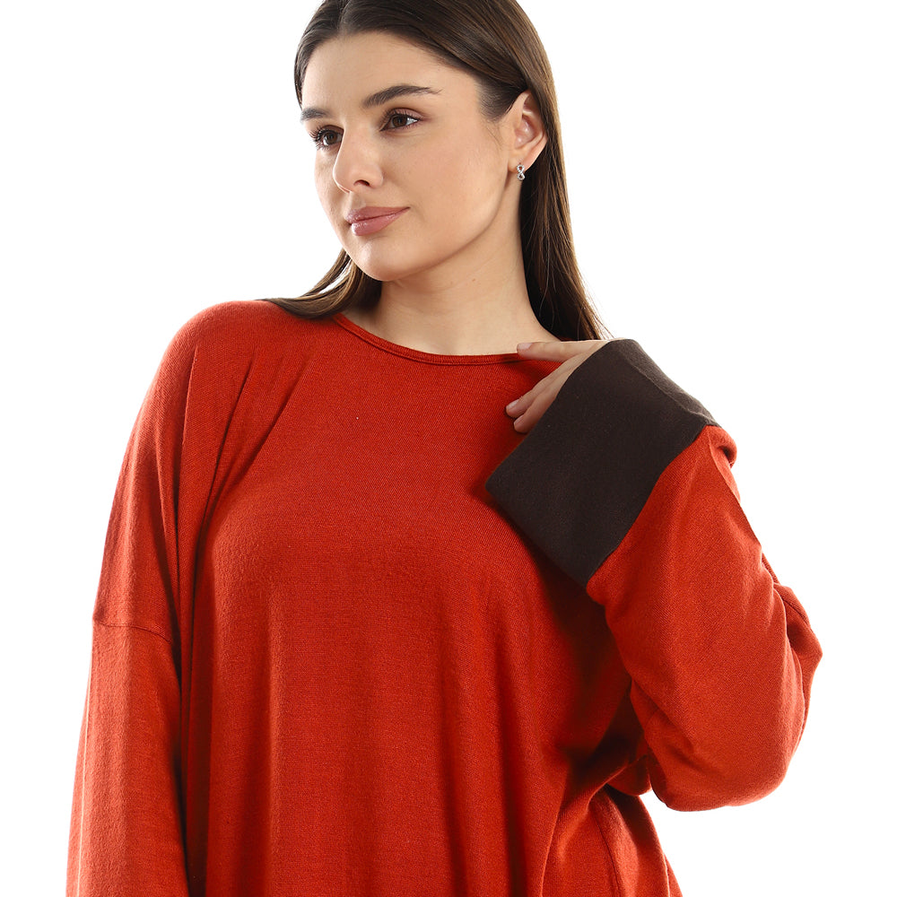 Jamila Women Set Of 2 Cotton Round Neck Top and Solid Skirt