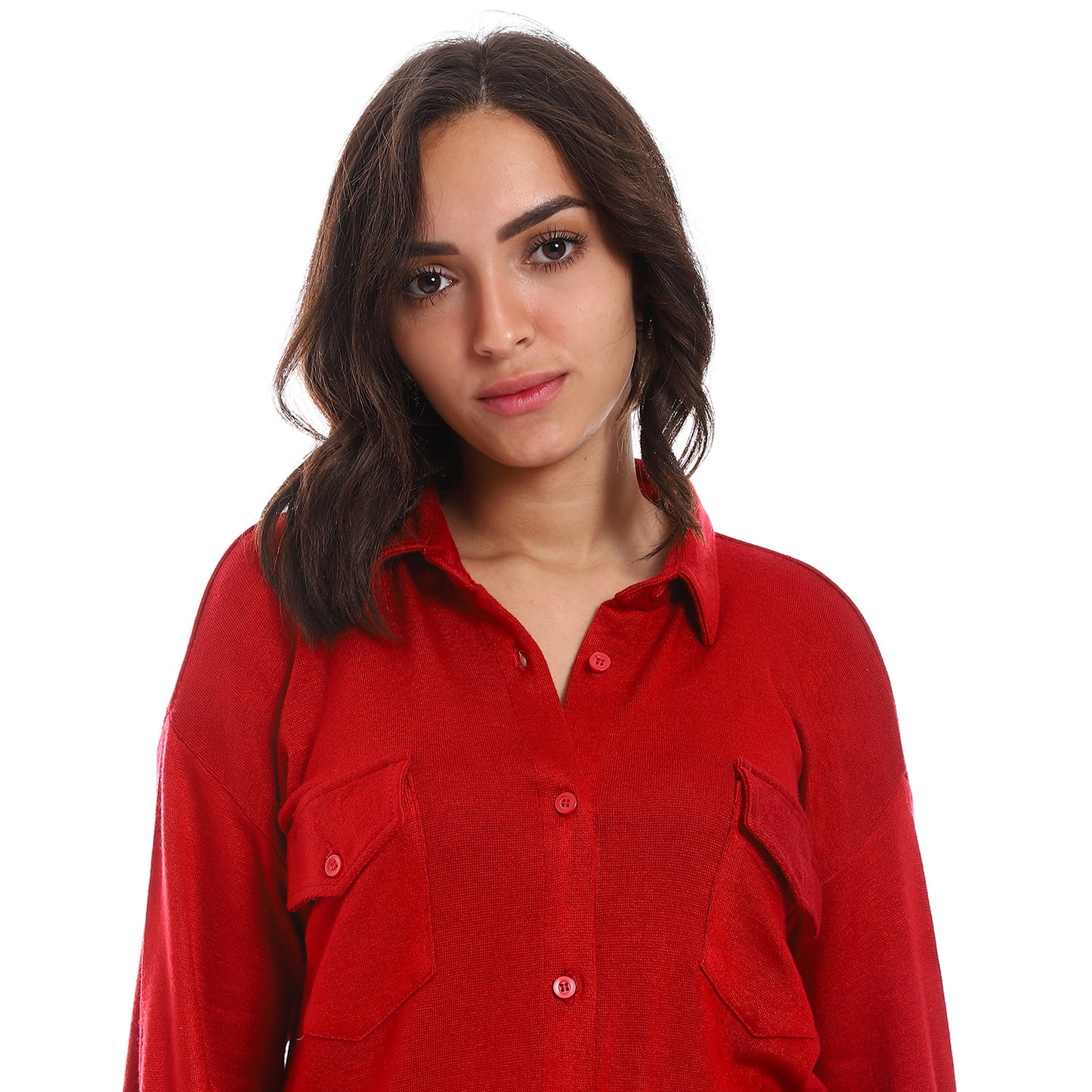 Long Sleeves Buttons Down Closure Belted Shirt