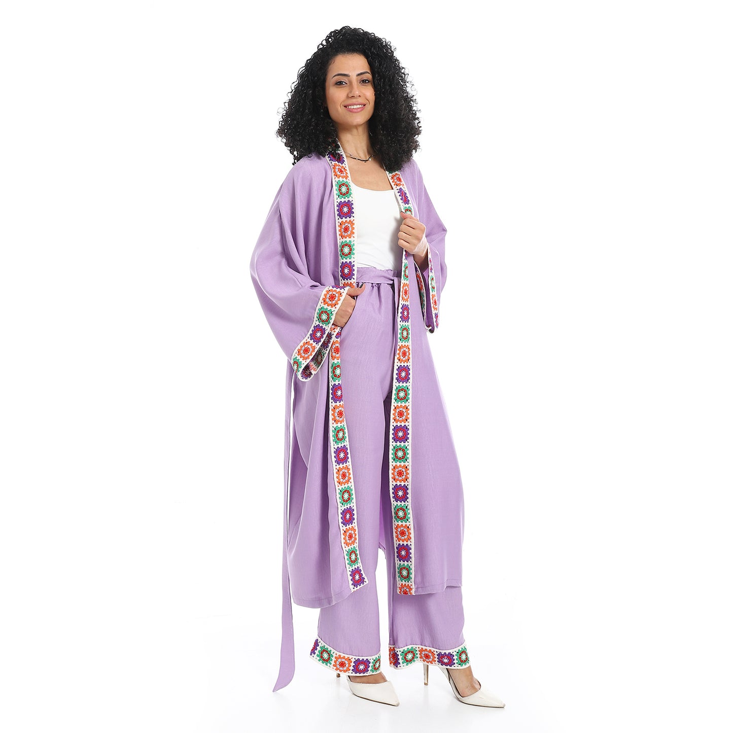 Women's plain kimono suit