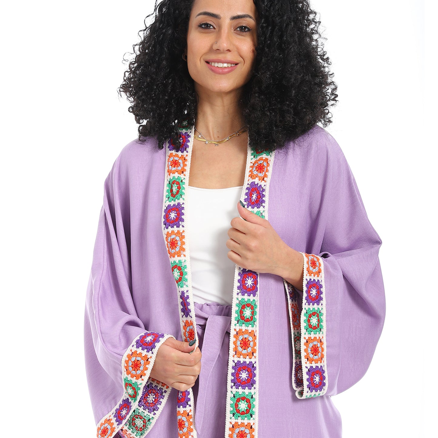 Women's plain kimono suit