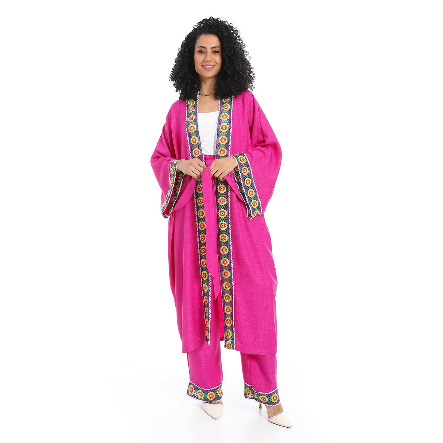 Women's plain kimono suit