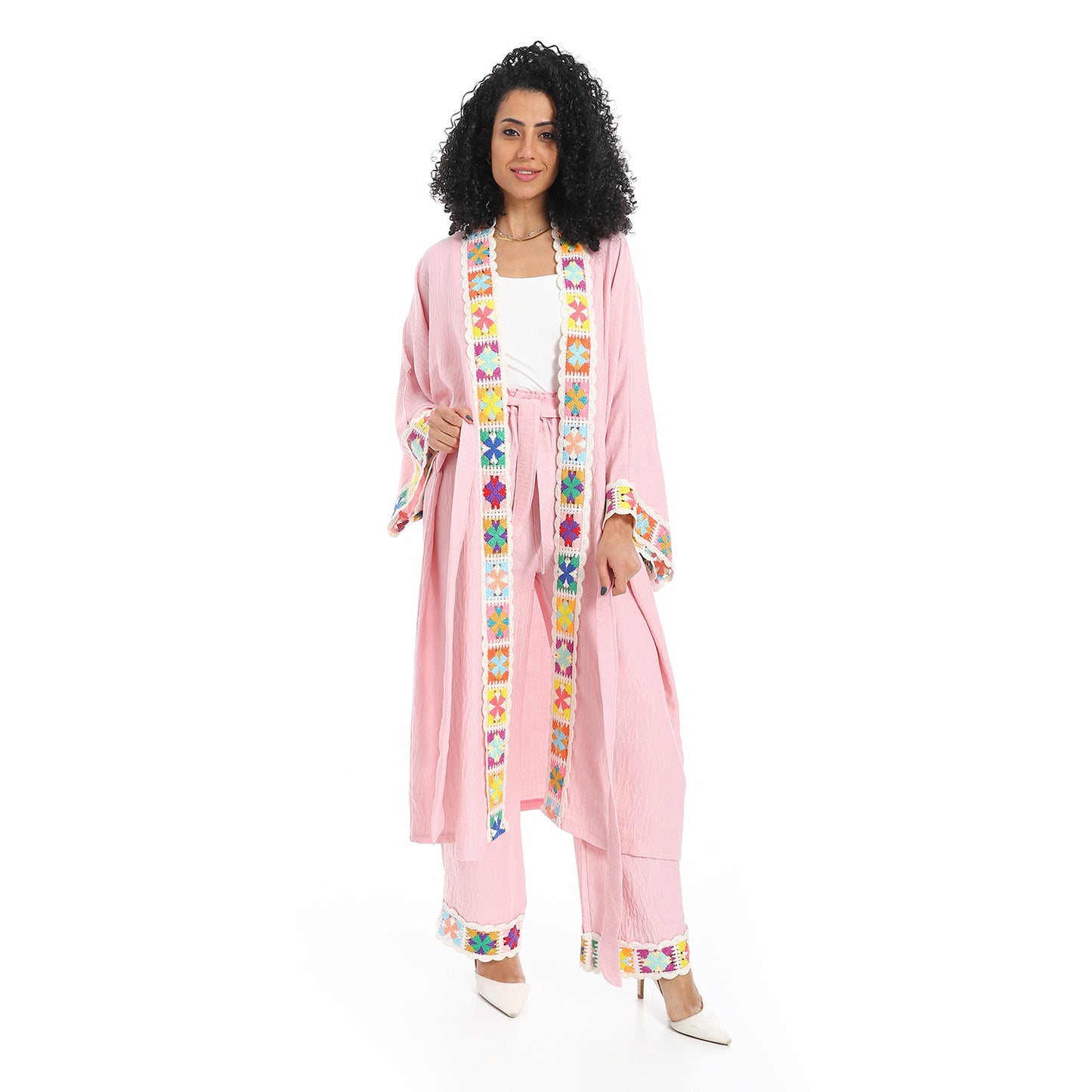 Women's plain kimono suit