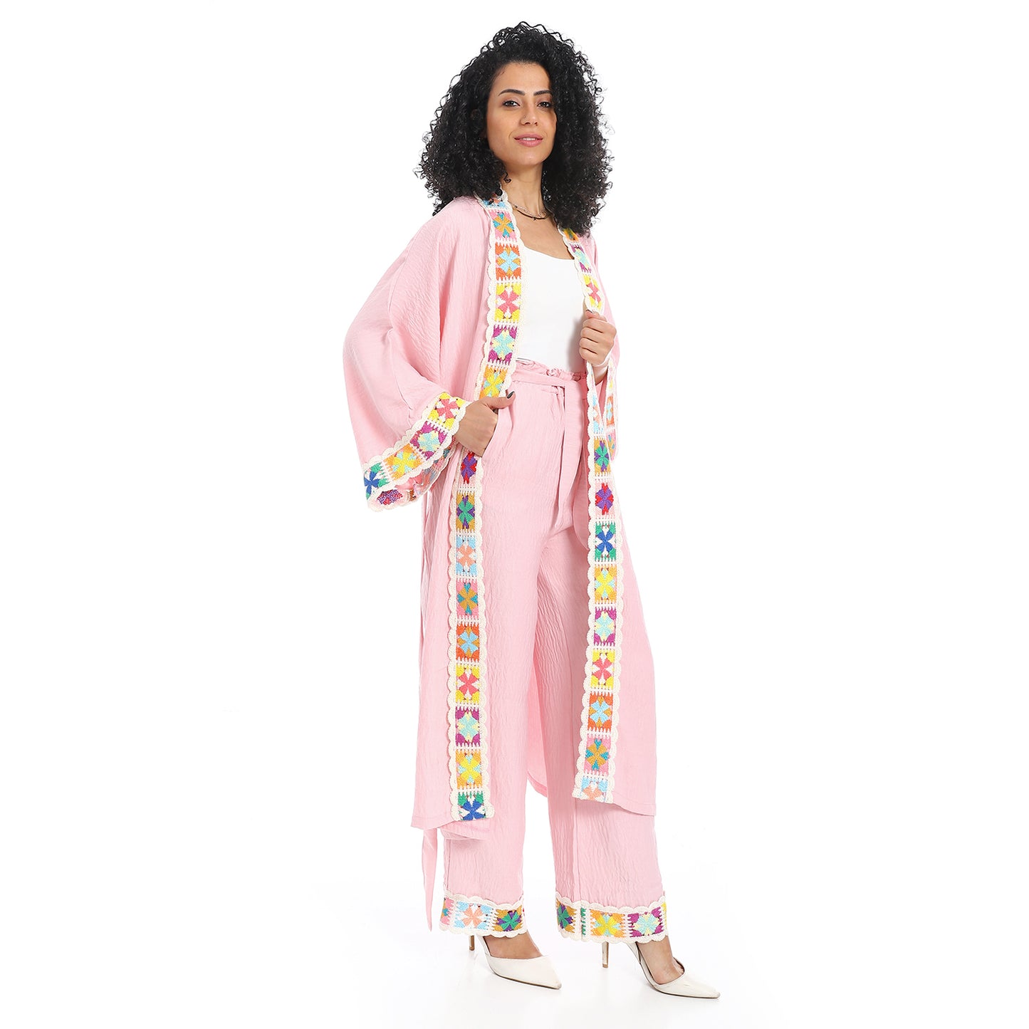 Women's plain kimono suit