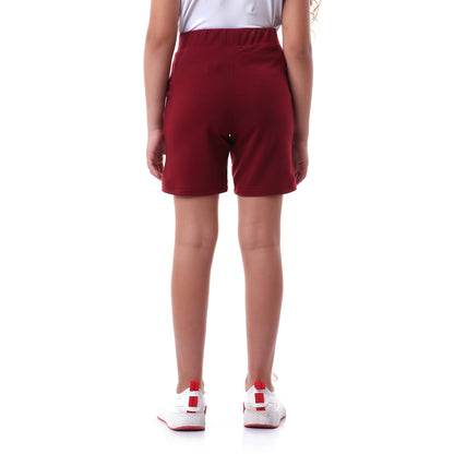 Kady Cotton Drawstring Elastic Waist Side-Pocket Sweat Shorts for Kids
