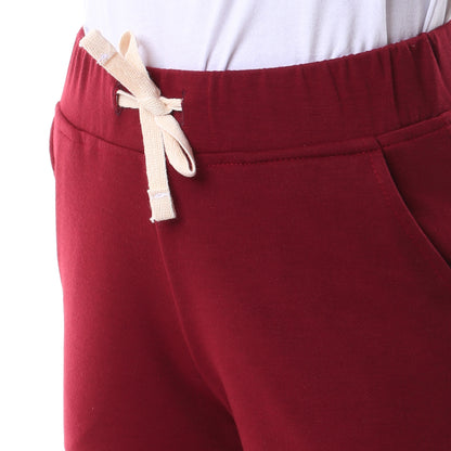 Kady Cotton Drawstring Elastic Waist Side-Pocket Sweat Shorts for Kids