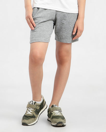 Kady Cotton Drawstring Elastic Waist Side-Pocket Sweat Shorts for Kids