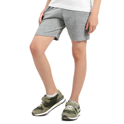Kady Cotton Drawstring Elastic Waist Side-Pocket Sweat Shorts for Kids