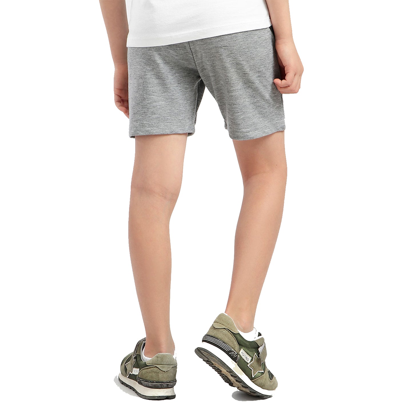 Kady Cotton Drawstring Elastic Waist Side-Pocket Sweat Shorts for Kids