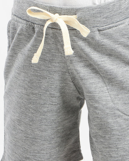 Kady Cotton Drawstring Elastic Waist Side-Pocket Sweat Shorts for Kids