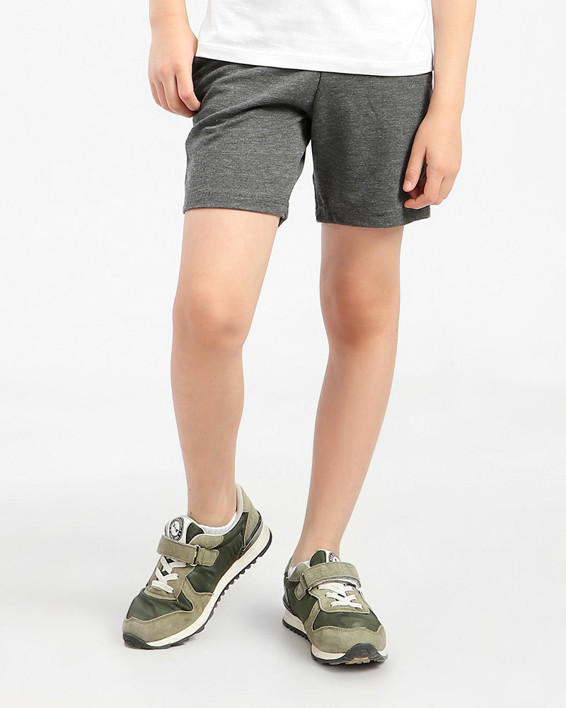 Kady Cotton Drawstring Elastic Waist Side-Pocket Sweat Shorts for Kids