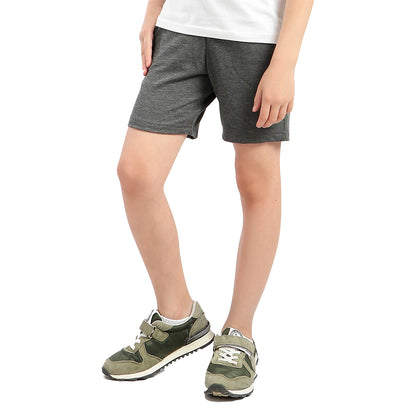 Kady Cotton Drawstring Elastic Waist Side-Pocket Sweat Shorts for Kids