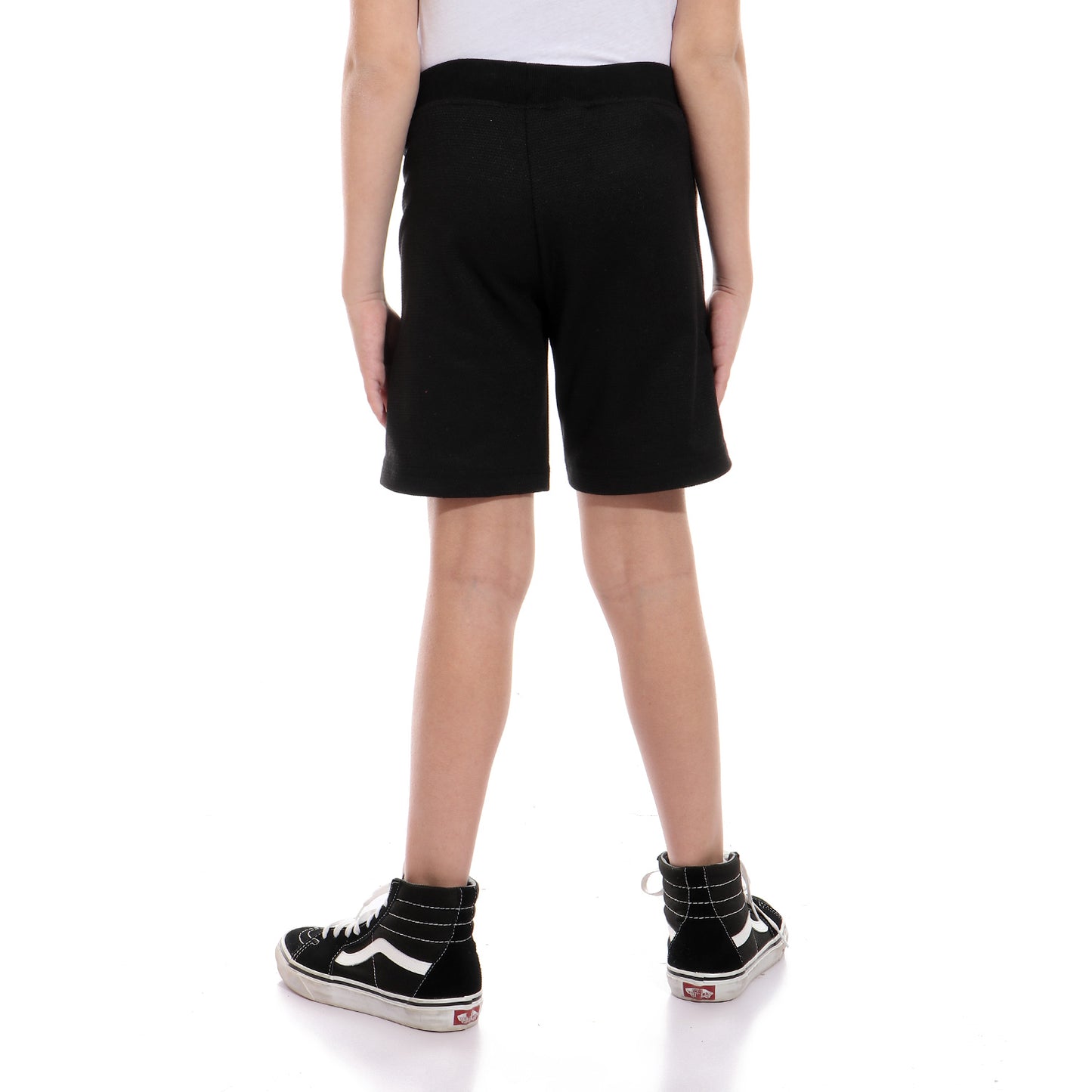 Kady Two-Tone Side-Pocket Drawstring Elastic Waist Sweat Shorts For Boys