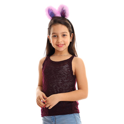 Kady girls self pattern sleeveless tank top girls